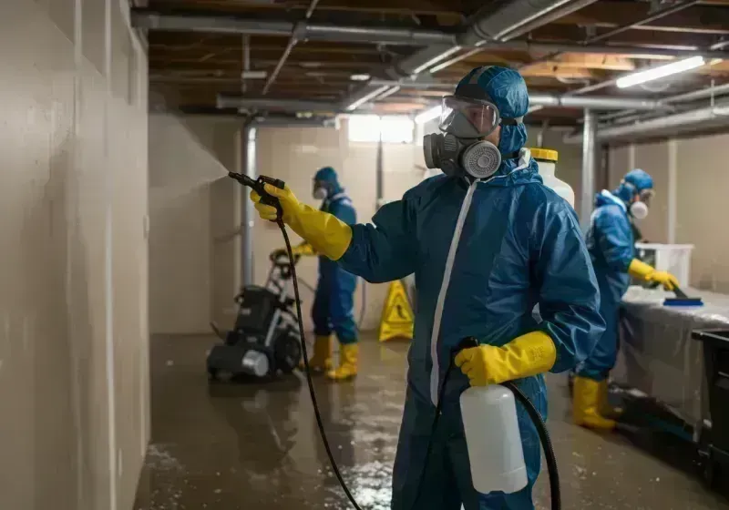 Basement Sanitization and Antimicrobial Treatment process in Kirkwood, MO