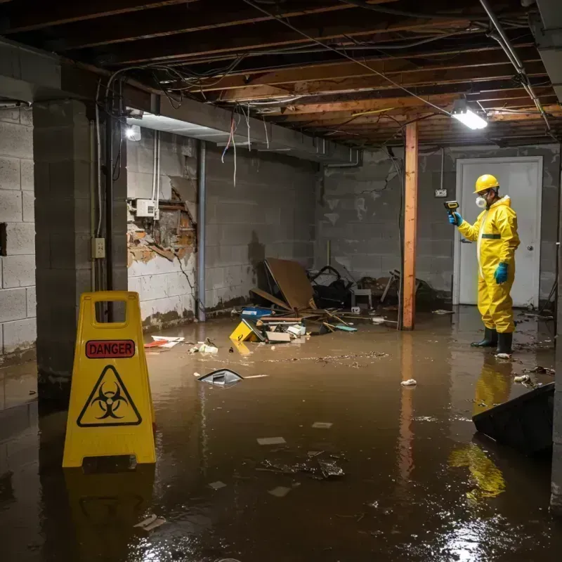 Flooded Basement Electrical Hazard in Kirkwood, MO Property